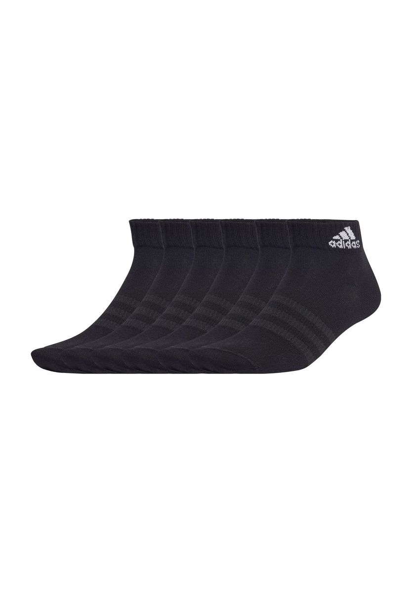 Unisex Schwarze Knöchelsocken 6er-Pack