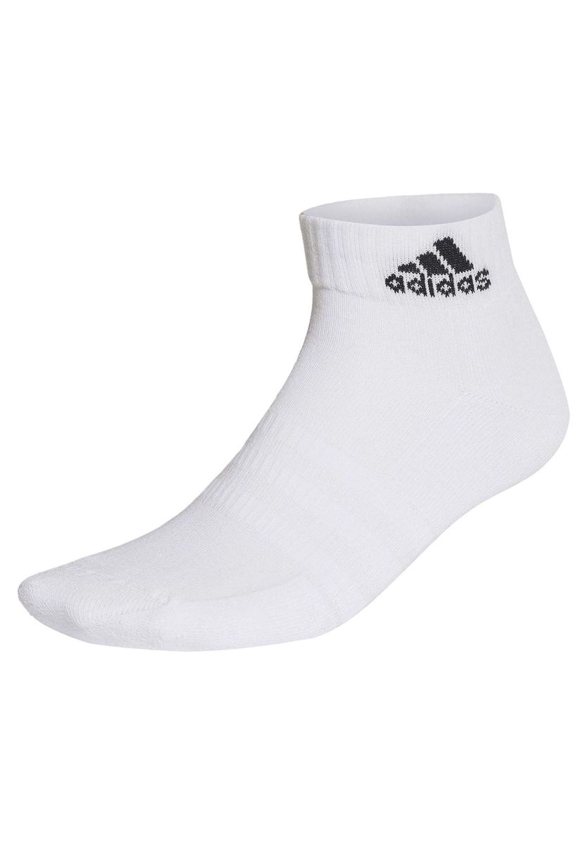 adidas Unisex Quarter Socken, 3er Pack - Cushioned Sportswear Ankle, Logo, gepolstert, einfarbig, mehrfarbig, 46-48