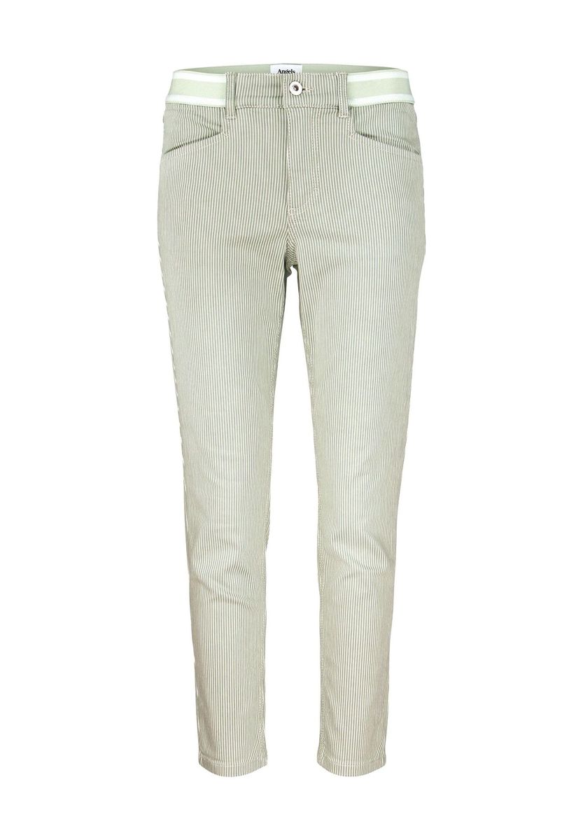 Slim Fit 7/8 Gestreifte Jeans