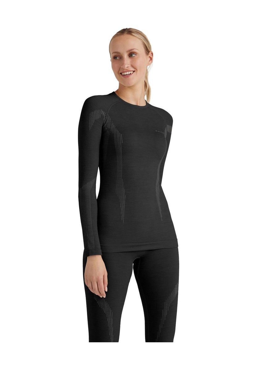 Nahtloses Langarmshirt aus Wollmischung