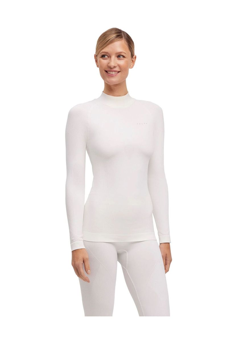 Weißes Langarm-Rollkragen-Thermoshirt