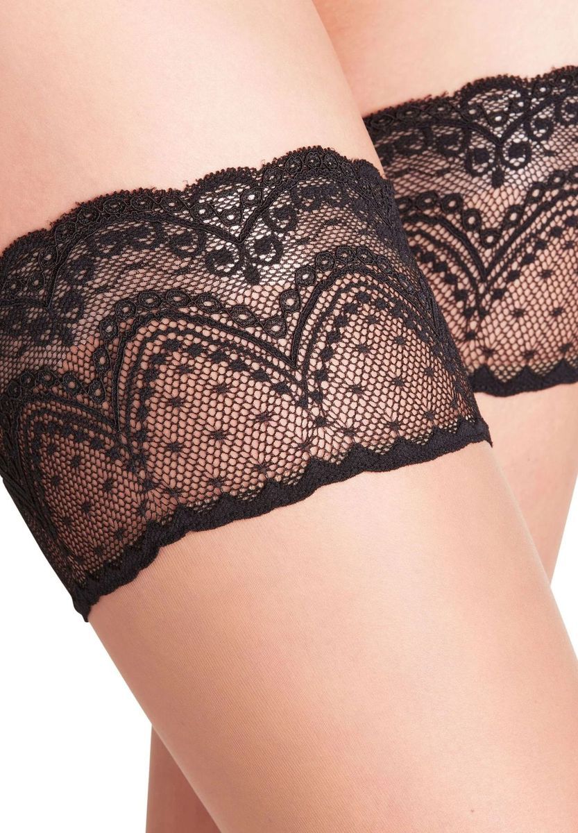 Transparente Spitzen-Overknee-Strümpfe