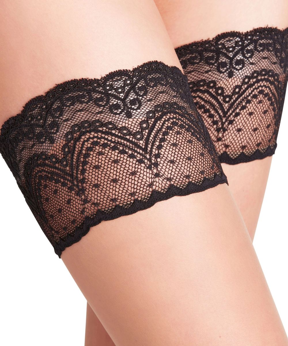 Transparente Spitzen-Overknee-Strümpfe