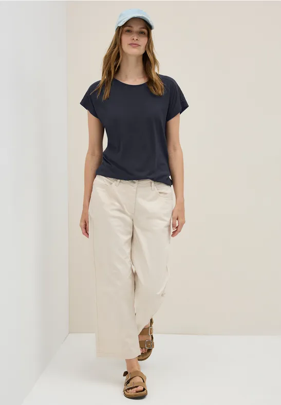 T-Shirt mit Ausbrenner-Streifen