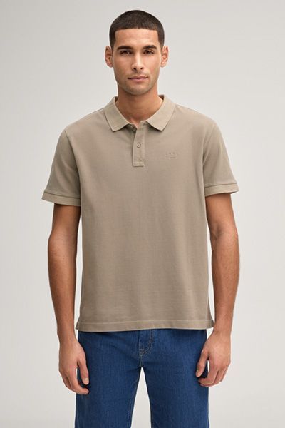 Joop! Jeans Herren Ambrosian Beige Bio-Baumwolle Piqué Poloshirt