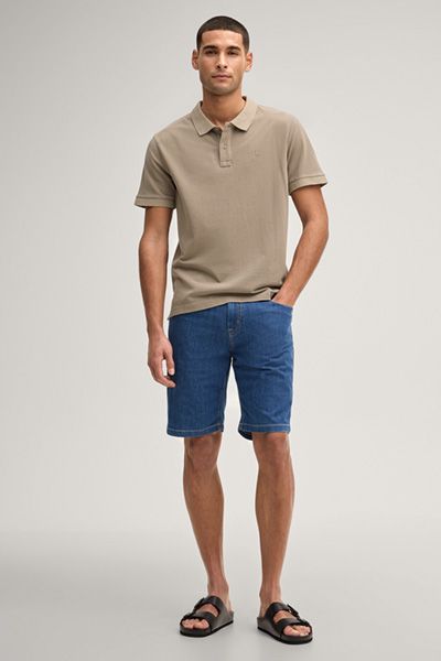 Joop! Jeans Herren Ambrosian Beige Bio-Baumwolle Piqué Poloshirt