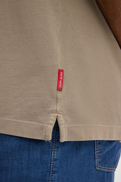 Joop! Jeans Herren Ambrosian Beige Bio-Baumwolle Piqué Poloshirt