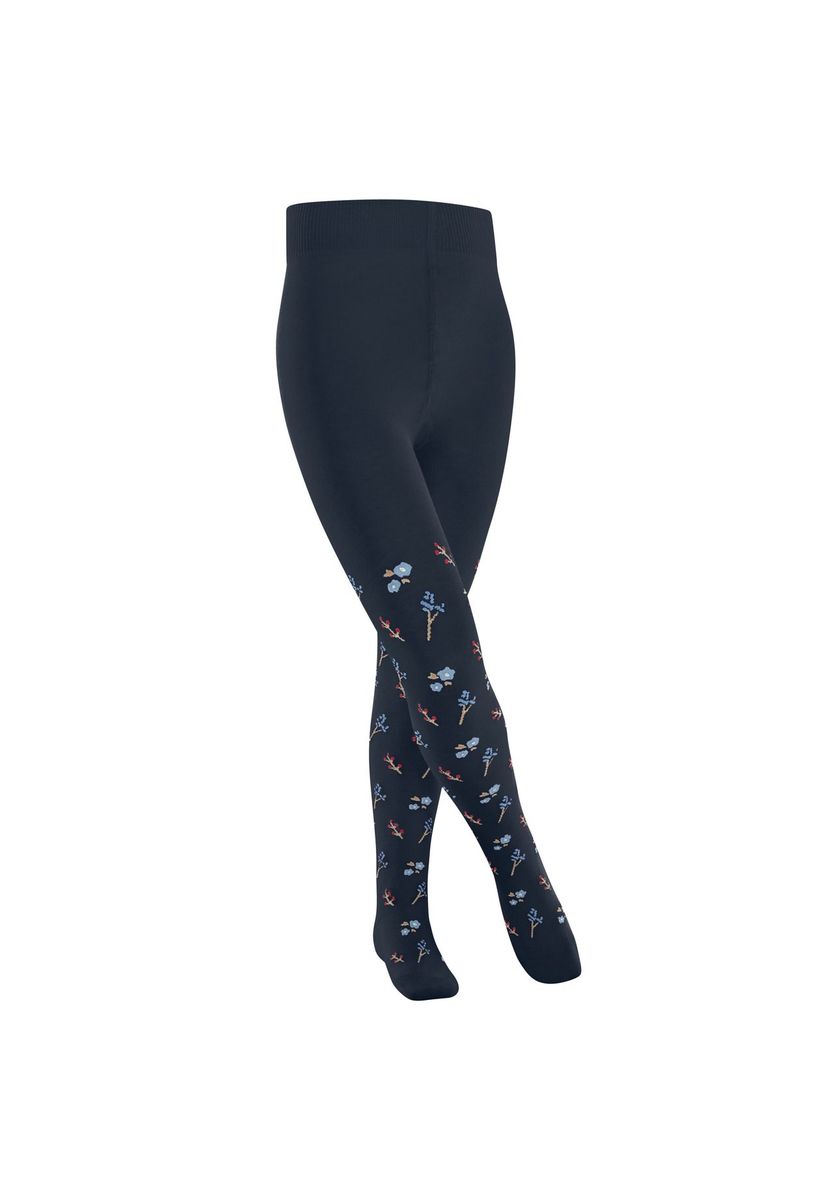 Blumenmuster Baumwollmischung Strumpfhose