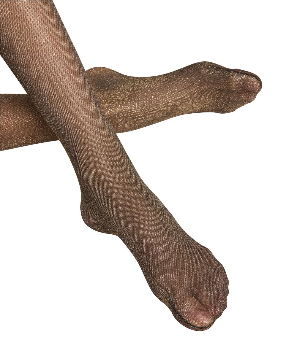 Schimmernde bronzefarbene, transparente Feinstrumpfhose