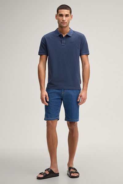 Joop! Jeans Ambrosian Marineblaues Piqué-Poloshirt Bio-Baumwolle