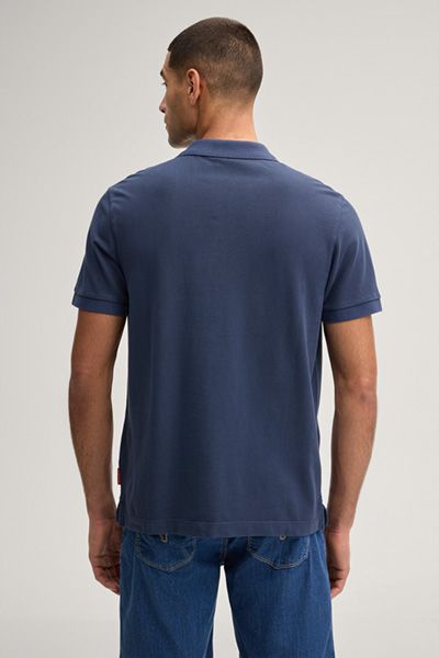 Joop! Jeans Ambrosian Marineblaues Piqué-Poloshirt Bio-Baumwolle