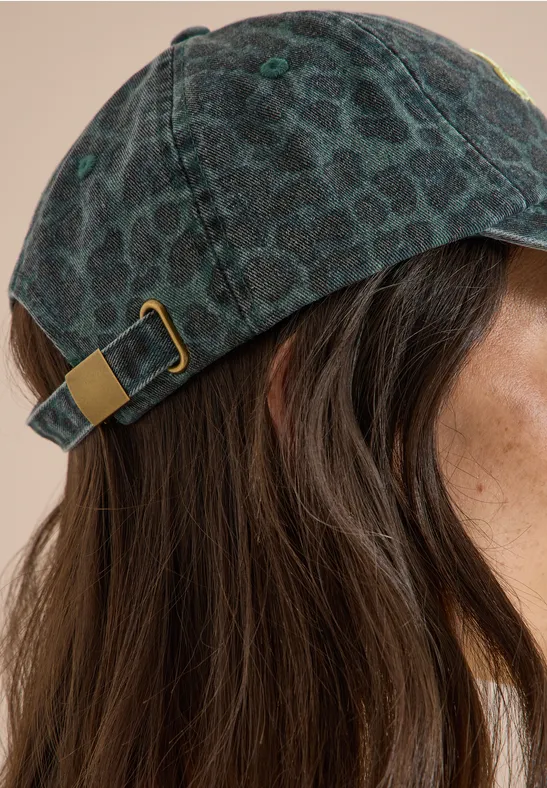 Baseballcap mit Leopardenmuster und Stickerei