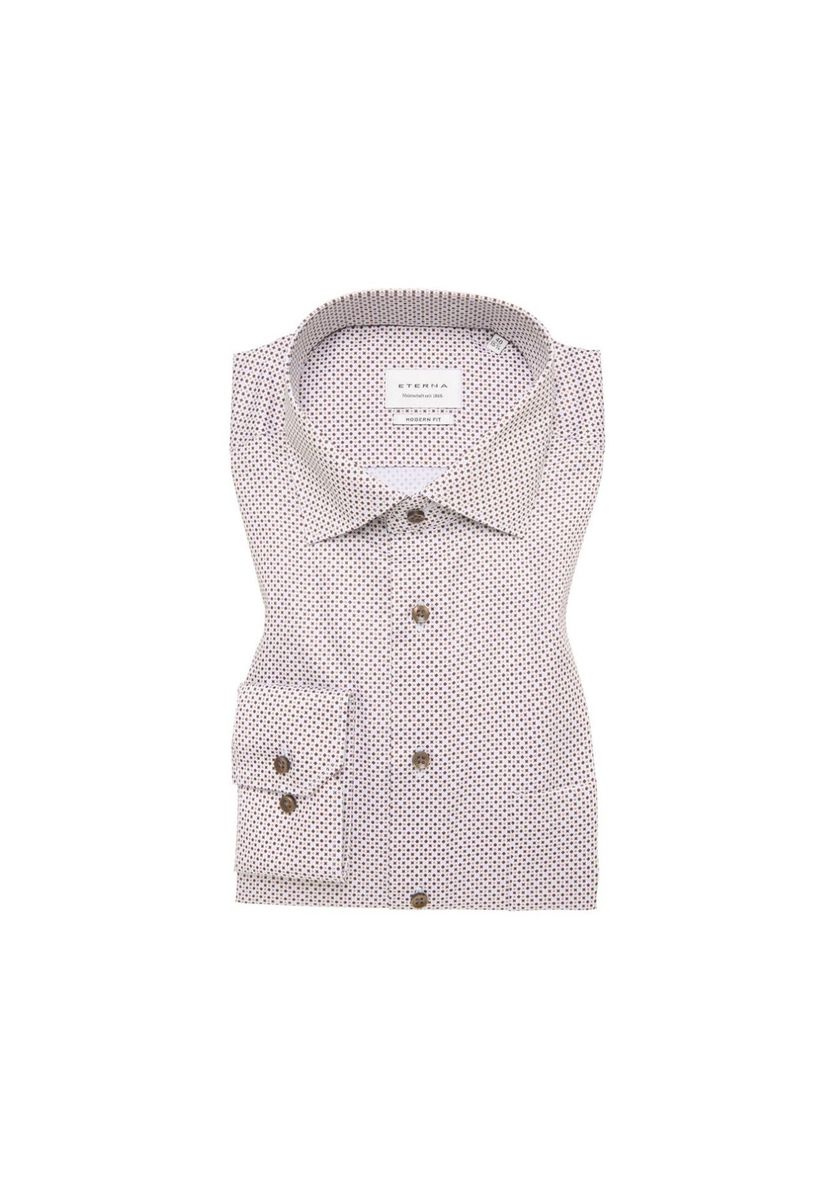 Tailliertes Langarmhemd mit Muster