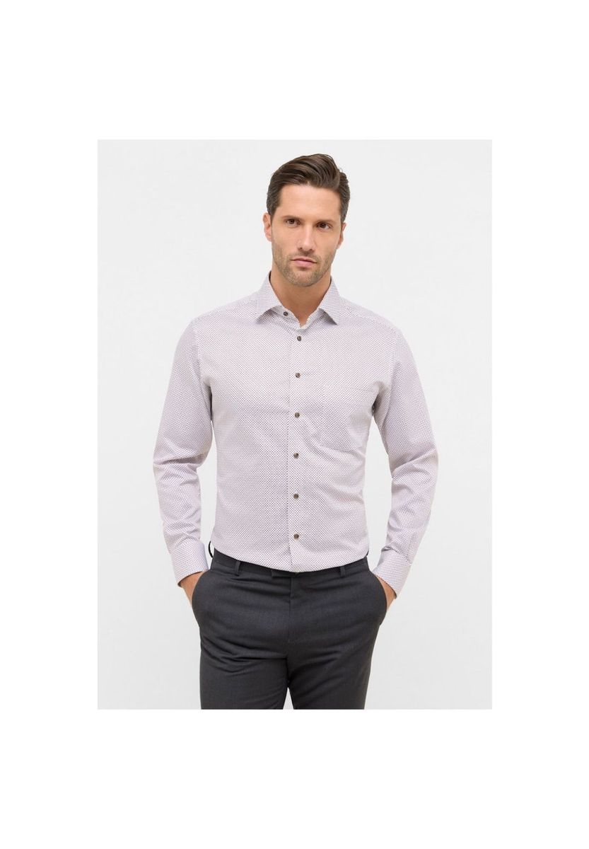 Tailliertes Langarmhemd mit Muster