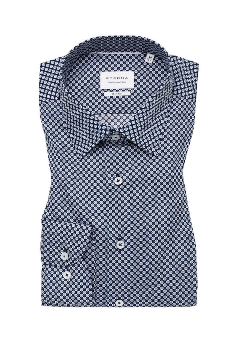 Bedrucktes Slim Fit Baumwollhemd