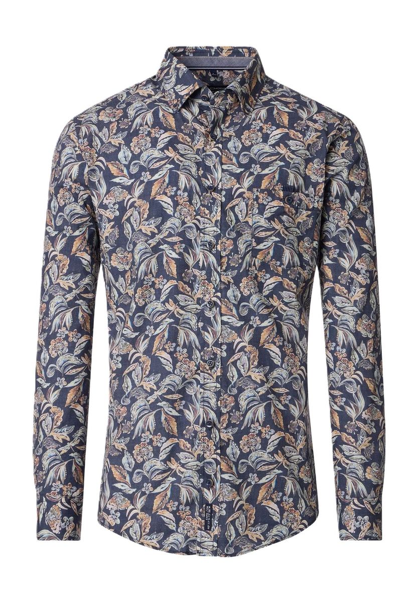 Herren Hemd mit floralem Button-Down-Muster