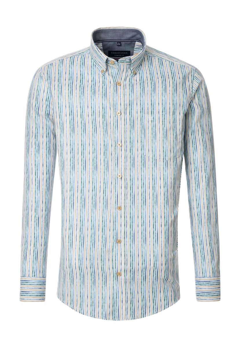 Gestreiftes Langarmhemd mit Knopfleiste