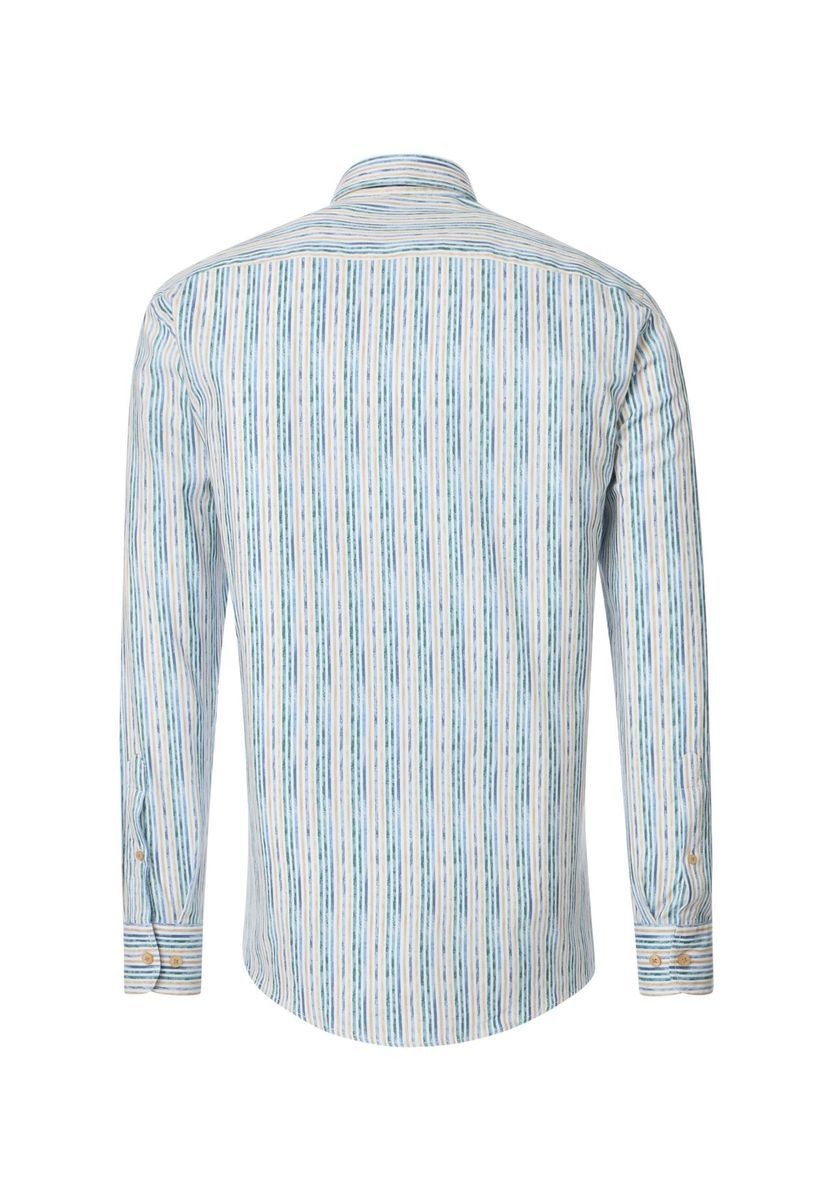 Gestreiftes Langarmhemd mit Knopfleiste