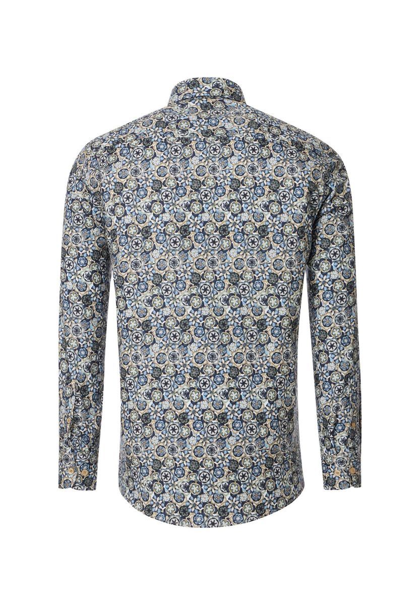 Bedrucktes Baumwollhemd mit Knopfleiste und langen Ärmeln