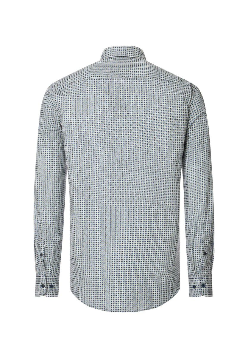 Hemd mit Fliesenmuster und Button-Down-Kragen
