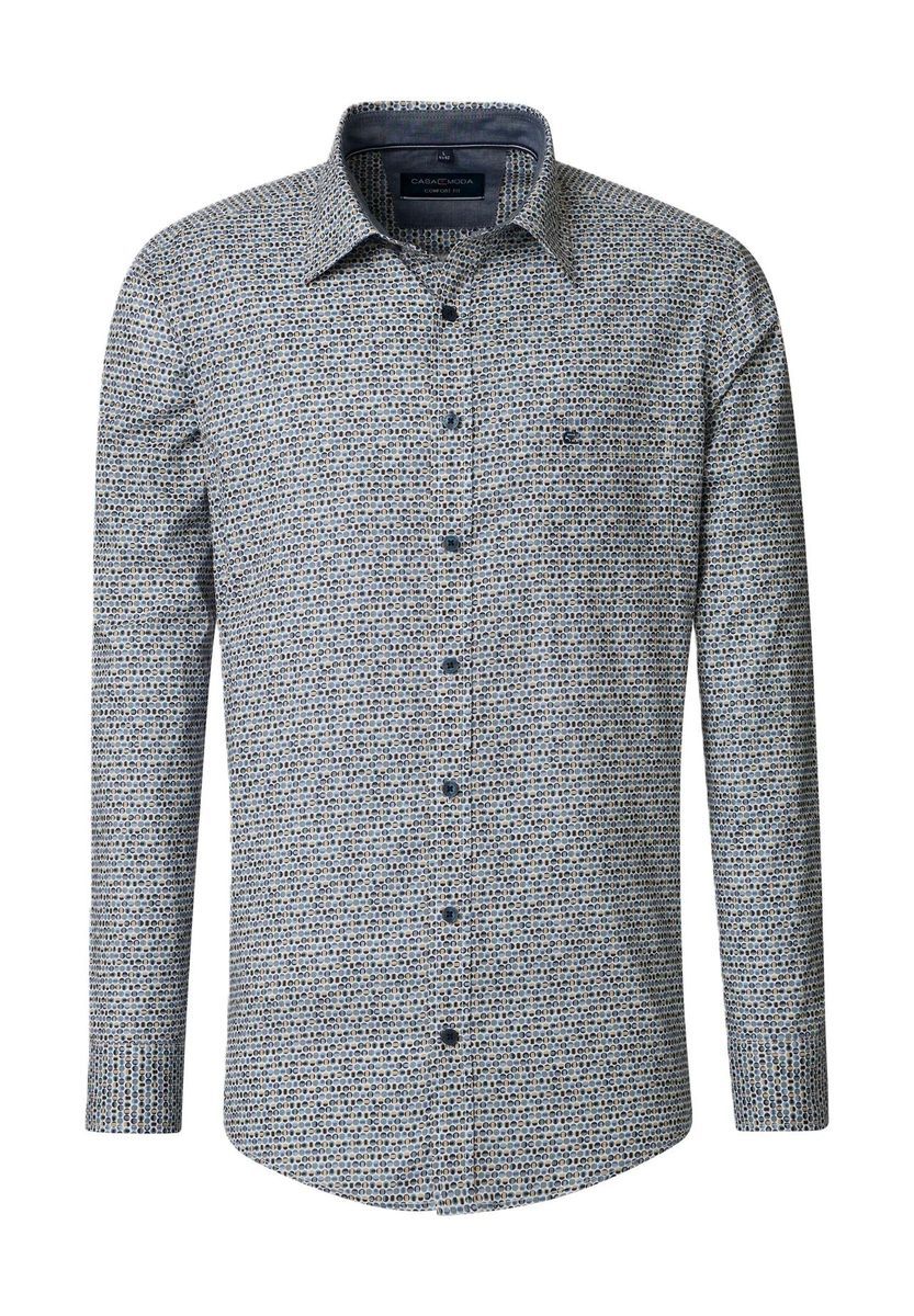 Bedrucktes Baumwollhemd mit Comfort-Passform