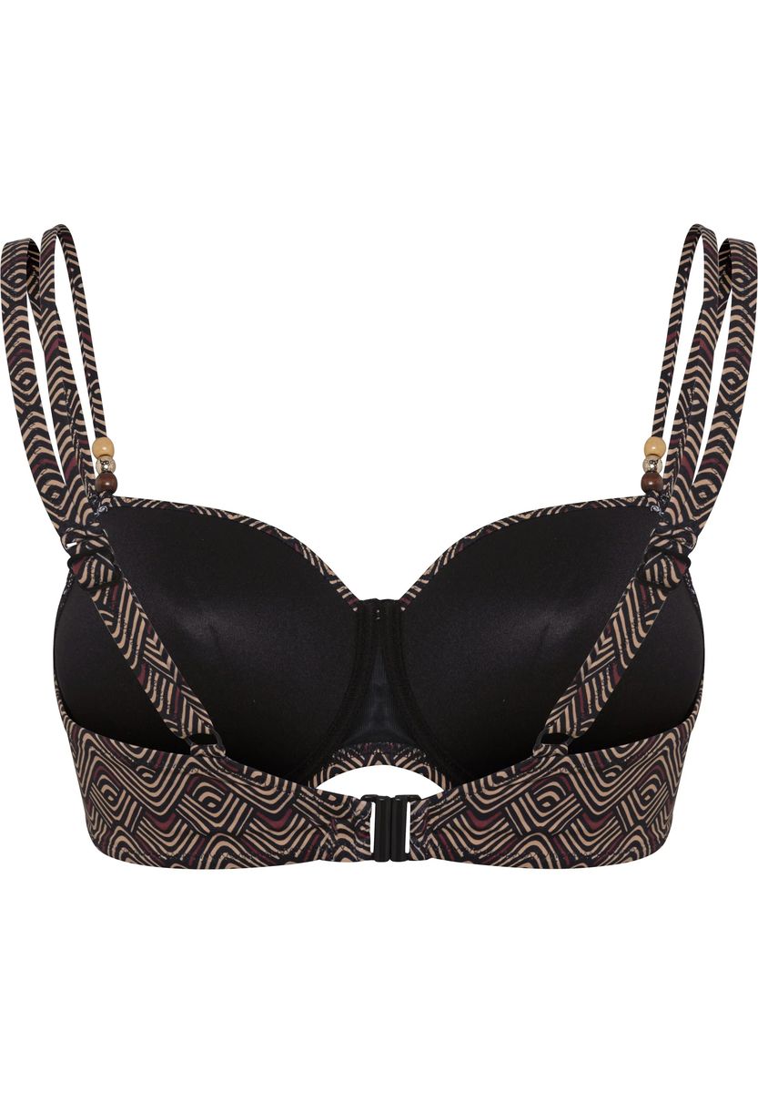 Bügel-Bikini-Oberteil mit Geometriemuster