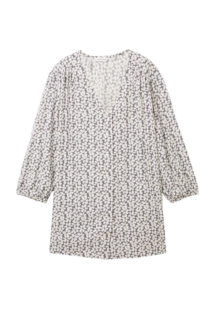 Geblümte Bluse mit Dreiviertelärmeln