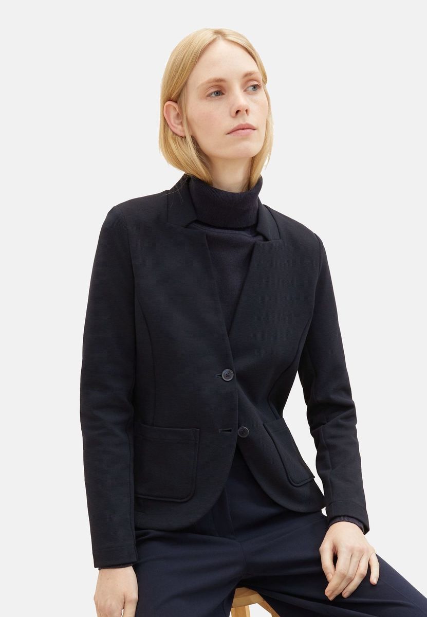 Taillierter Ottoman Strickblazer