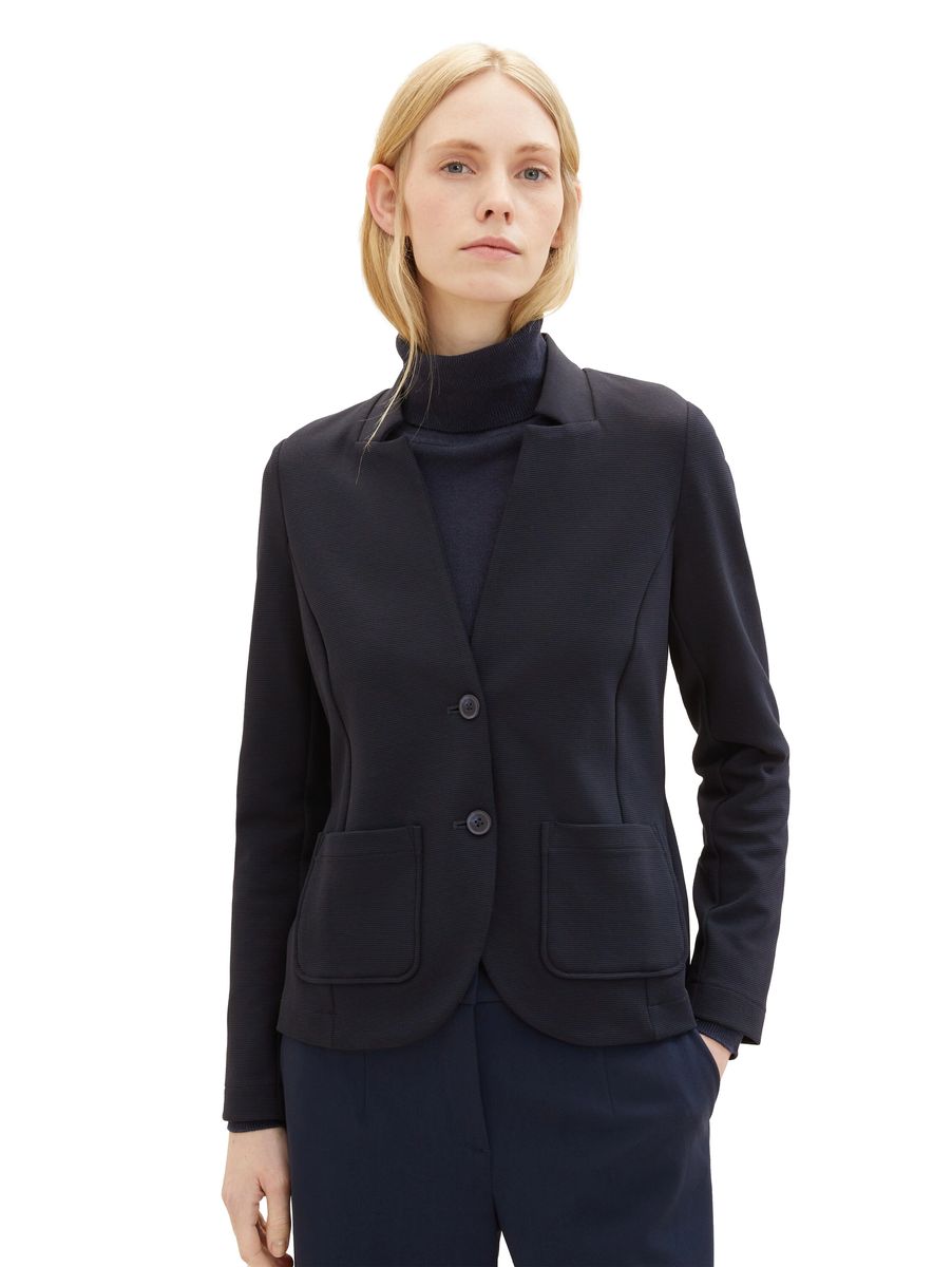 Taillierter Ottoman Strickblazer