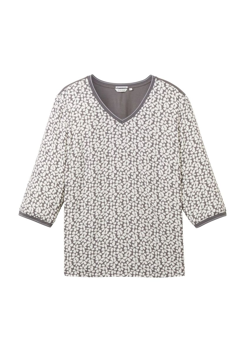 Oberteil mit Blumenmuster und 3/4-Ärmeln