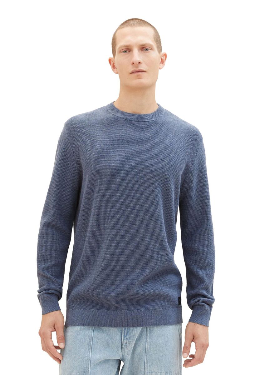 Klassischer Strickpullover mit Rundhalsausschnitt