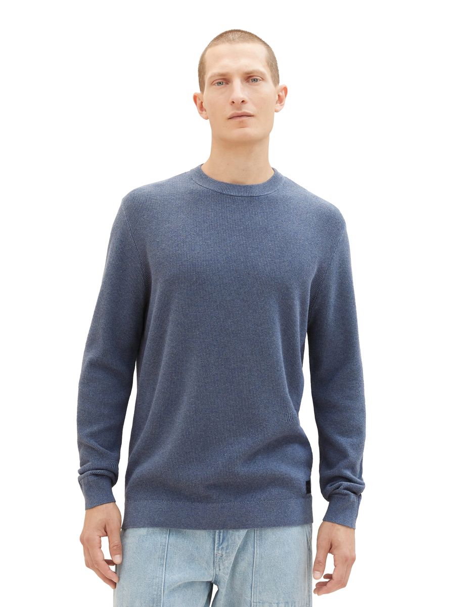 Klassischer Strickpullover mit Rundhalsausschnitt
