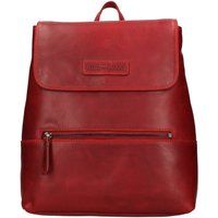 Klassischer Lederrucksack mit Klappe