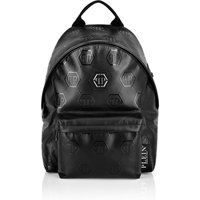 Nappaleder-Rucksack mit Hexagon-Prägung