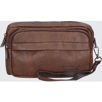 Gekörnte Clutch aus veganem Leder