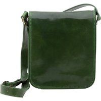 Strukturierte Messenger-Tasche aus Leder