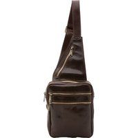 Glänzende Leder-Sling-Umhängetasche