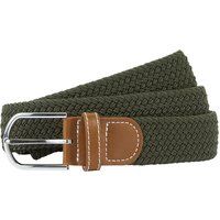 Geflochtener Stretch-Gürtel mit Leder
