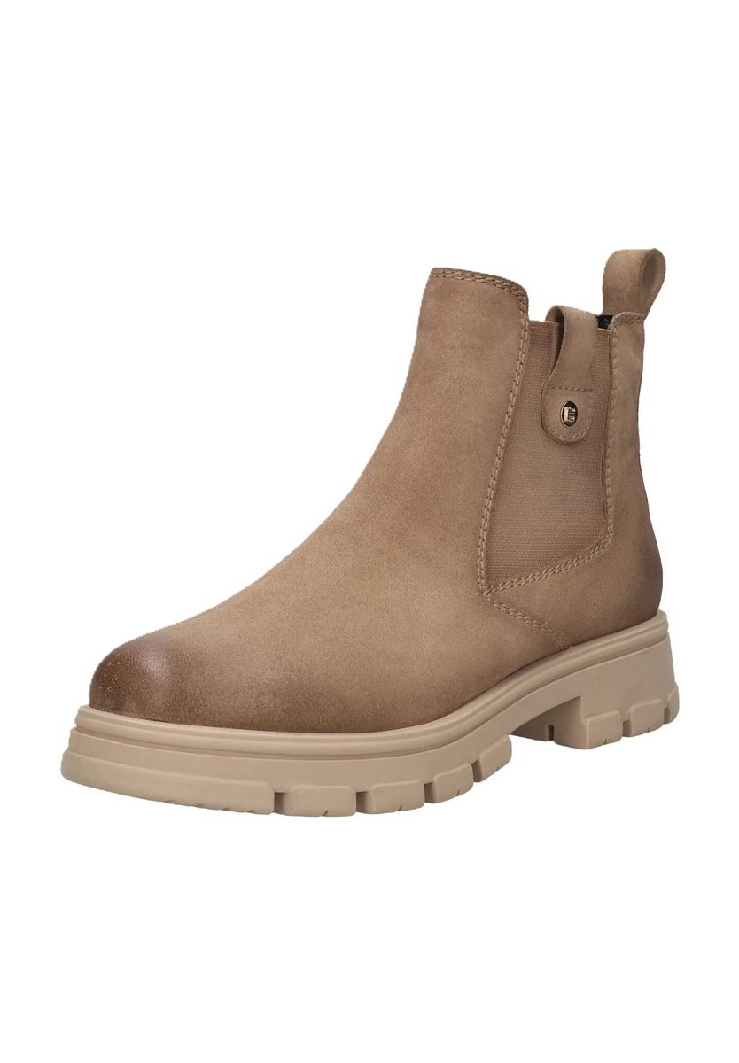 Neutralfarbener Chelsea-Stiefelette aus Wildleder