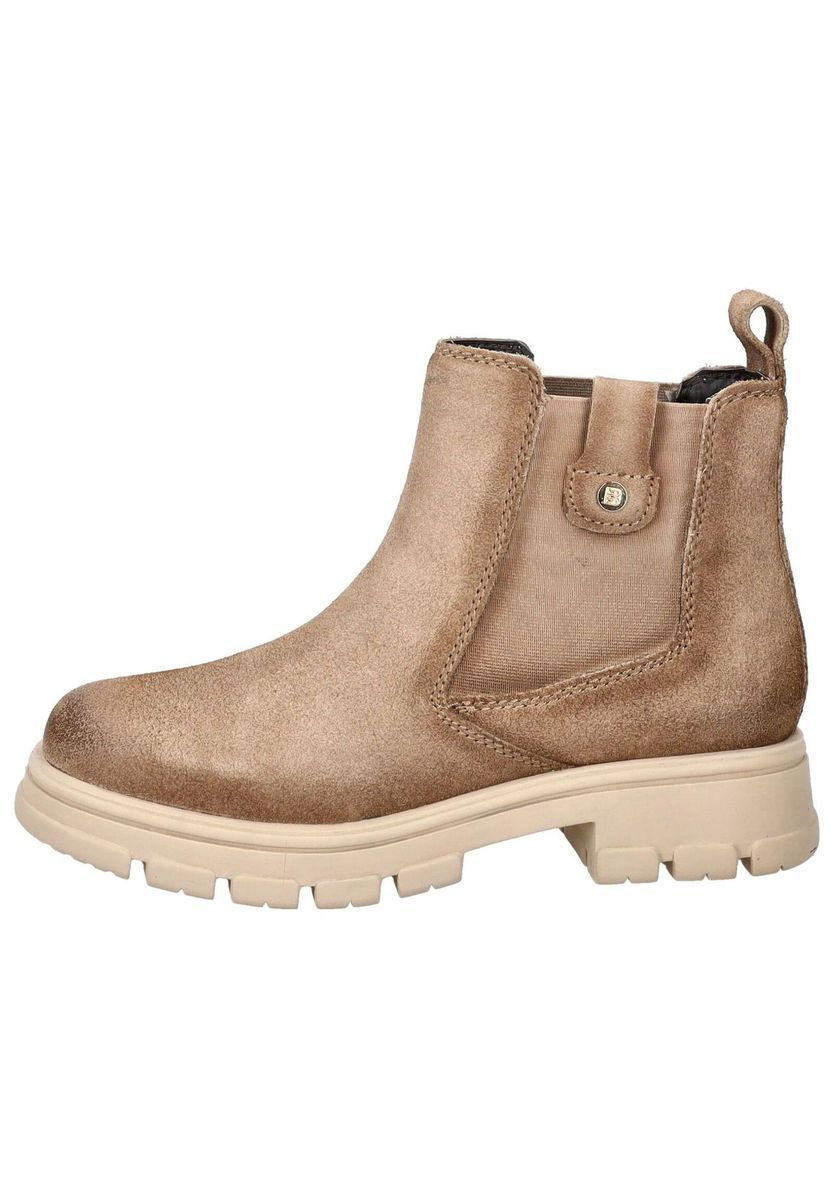Neutralfarbener Chelsea-Stiefelette aus Wildleder