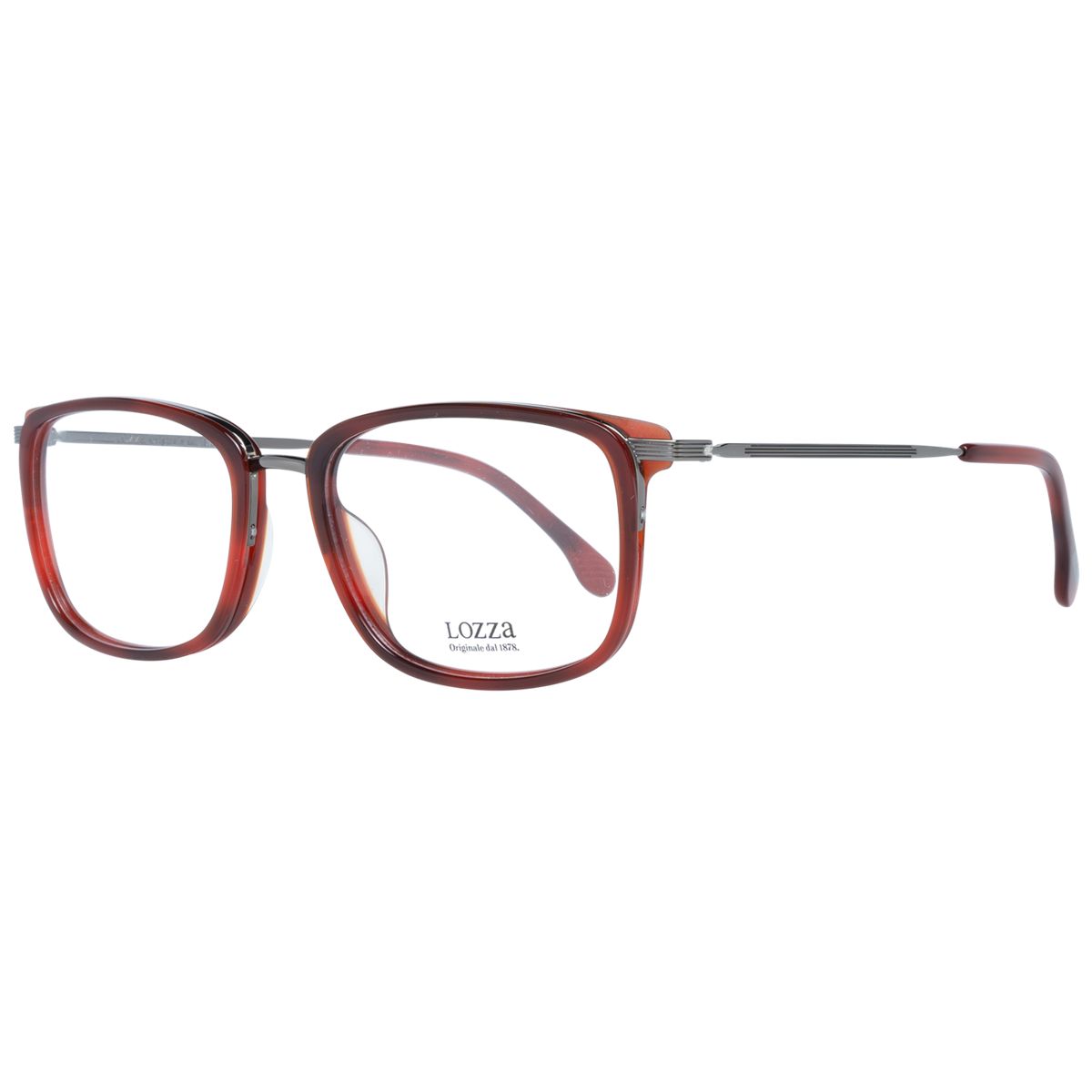 Anspruchsvolle rechteckige Brille im Materialmix