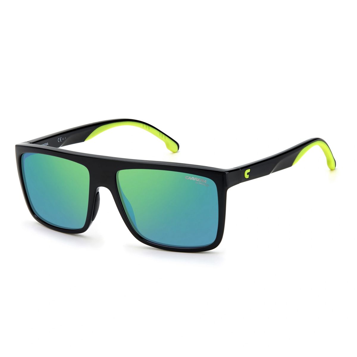 Quadratische Flat-Top Sonnenbrille mit Verspiegelung
