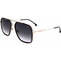 Eckige Aviator-Sonnenbrille mit Doppelsteg