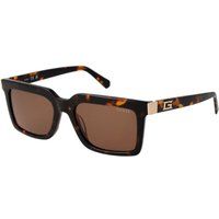 Markante Quadratische Sonnenbrille in Schildpatt-Optik