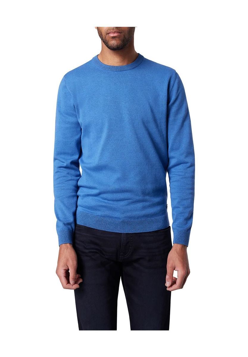 Klassischer Baumwollpullover mit Rundhalsausschnitt