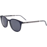 Runde Acetat-Sonnenbrille mit Metallbügeln