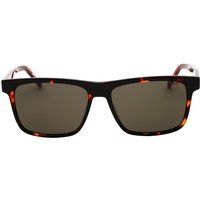 Quadratische Havanna-Sonnenbrille mit Akzenten