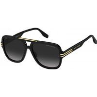 Oversized Pilotenbrille mit Goldsteg