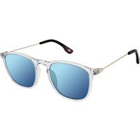 Transparente Sonnenbrille mit blauen Gläsern
