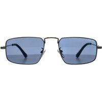 Moderne Rechteckige Metallrahmen Sonnenbrille